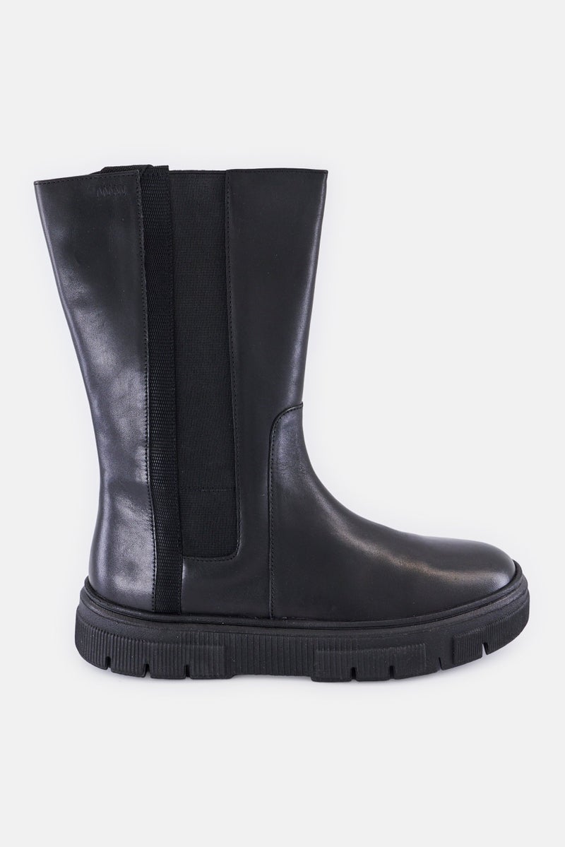 GEOX Women Isotte Zipper Closure Knee Length Boots, Black - Image 4